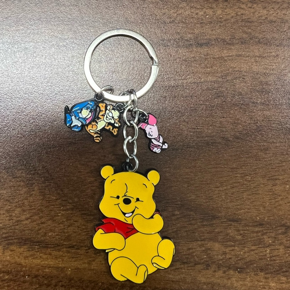 Disney Winnie the Pooh Keychain with Piglet and Tigger Charms